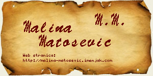 Malina Matošević vizit kartica